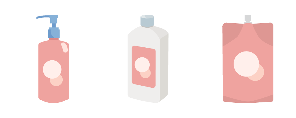 シャンプー容器などのイラスト